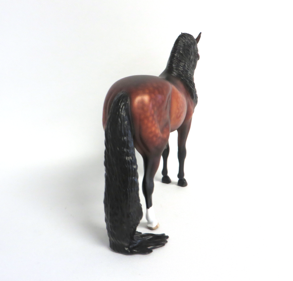 BY GOLLY WOW-OOAK DAPPLE BAY ANDALUSIAN MODEL HORSE EA 19