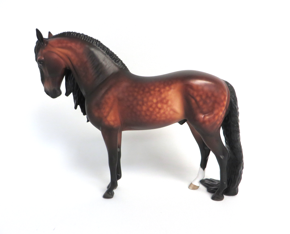 BY GOLLY WOW-OOAK DAPPLE BAY ANDALUSIAN MODEL HORSE EA 19