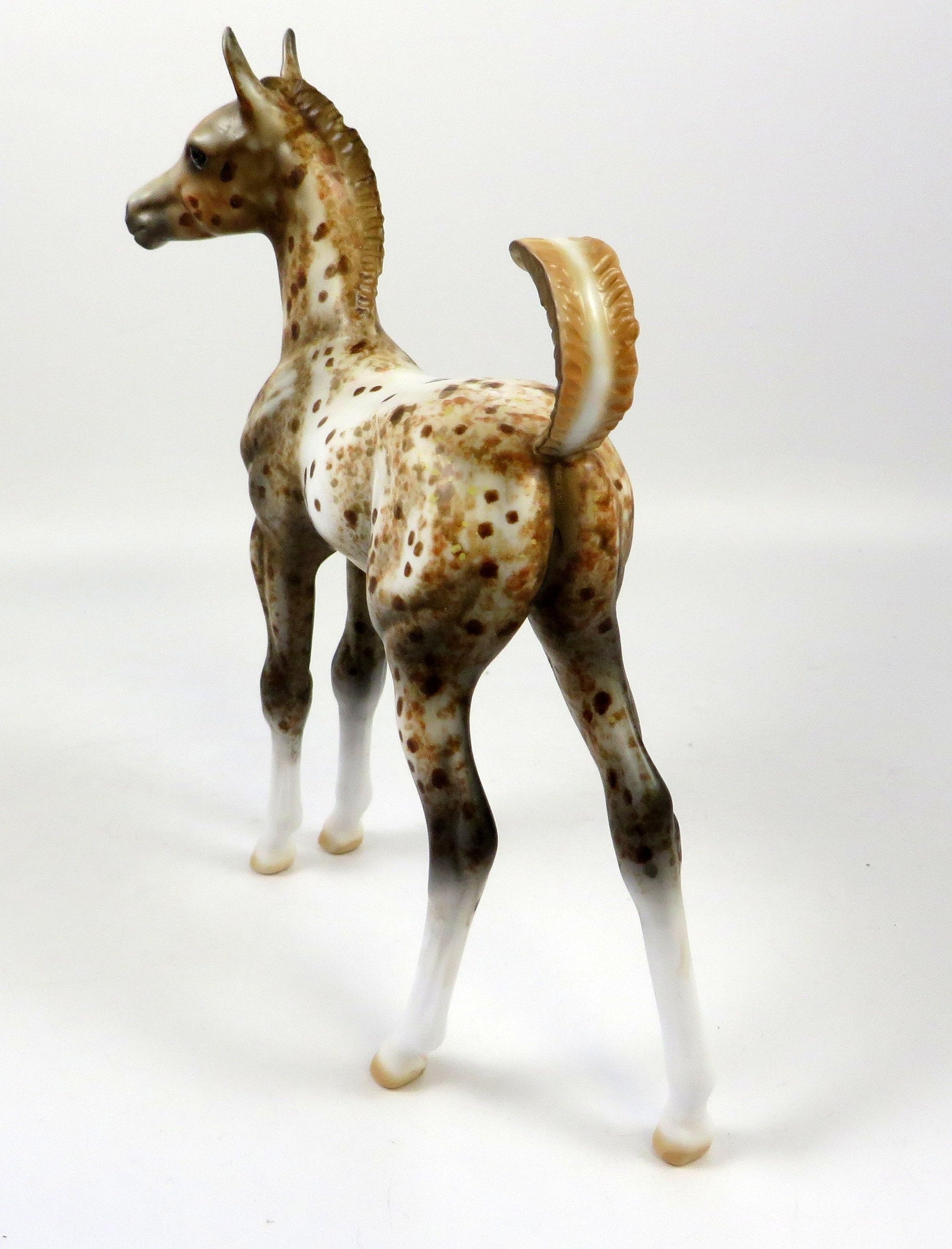 ROCKY ROAD-OOAK LOUD CHESTNUT APPALOOSA FOAL MODEL HORSE 8/28/19