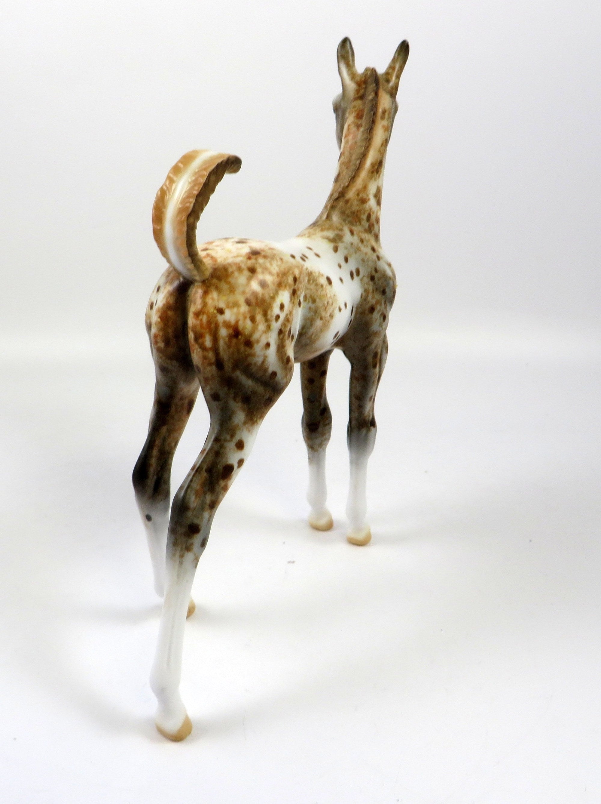 ROCKY ROAD-OOAK LOUD CHESTNUT APPALOOSA FOAL MODEL HORSE 8/28/19