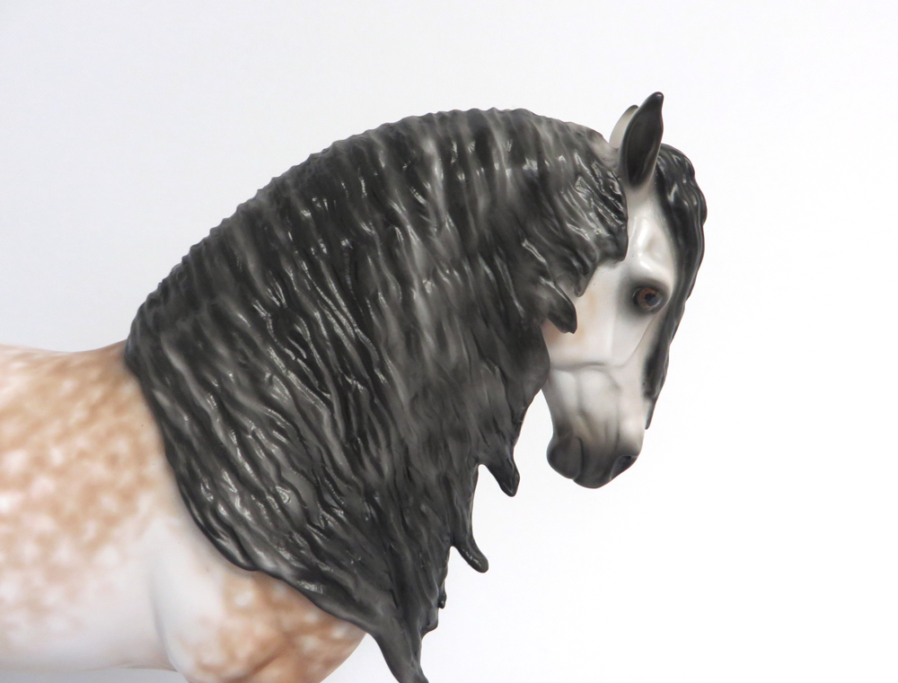 OUT A SPACE-OOAK BAY GOING GREY ANDALUSIAN MODEL HORSE MW 19