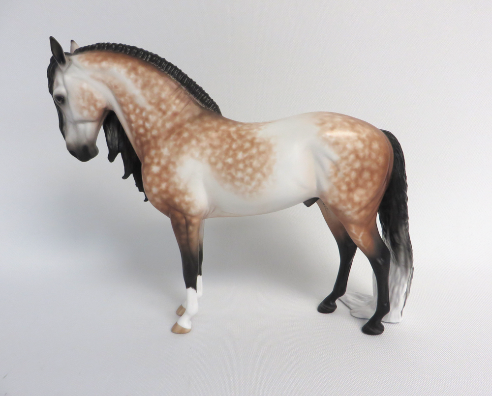 OUT A SPACE-OOAK BAY GOING GREY ANDALUSIAN MODEL HORSE MW 19