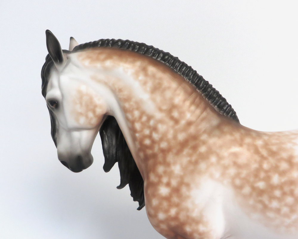 OUT A SPACE-OOAK BAY GOING GREY ANDALUSIAN MODEL HORSE MW 19