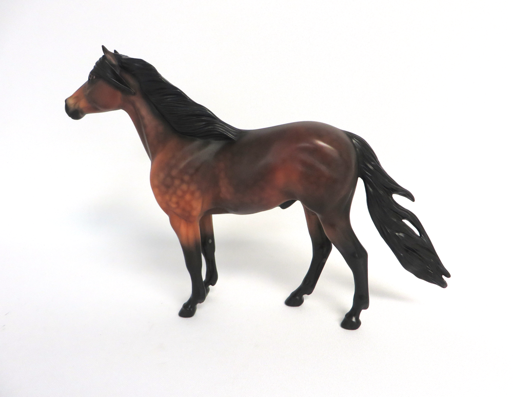 ESPOSTOA-OOAK DAPPLE BAY SPANISH MUSTANG MODEL HORSE MW 19