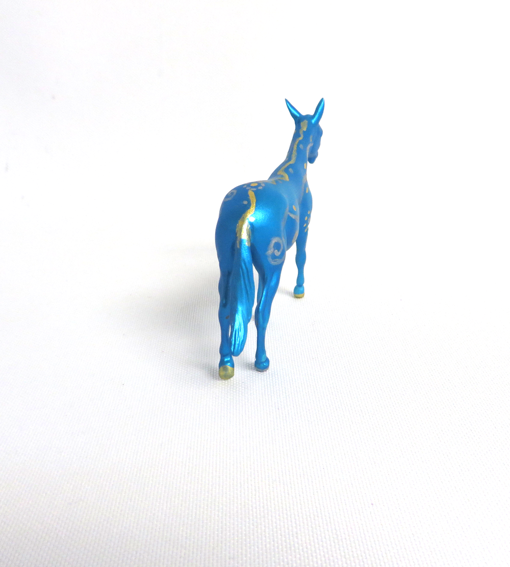 BLUE SWIRL -- OOAK MULE CHIP SPRING DECO 4-10-19