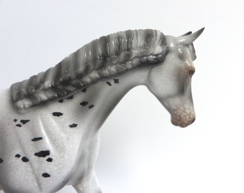 SCOOTALOO   - OOAK BLACK APPALOOSA  PONY BY AUDREY DIXON 4-10-19