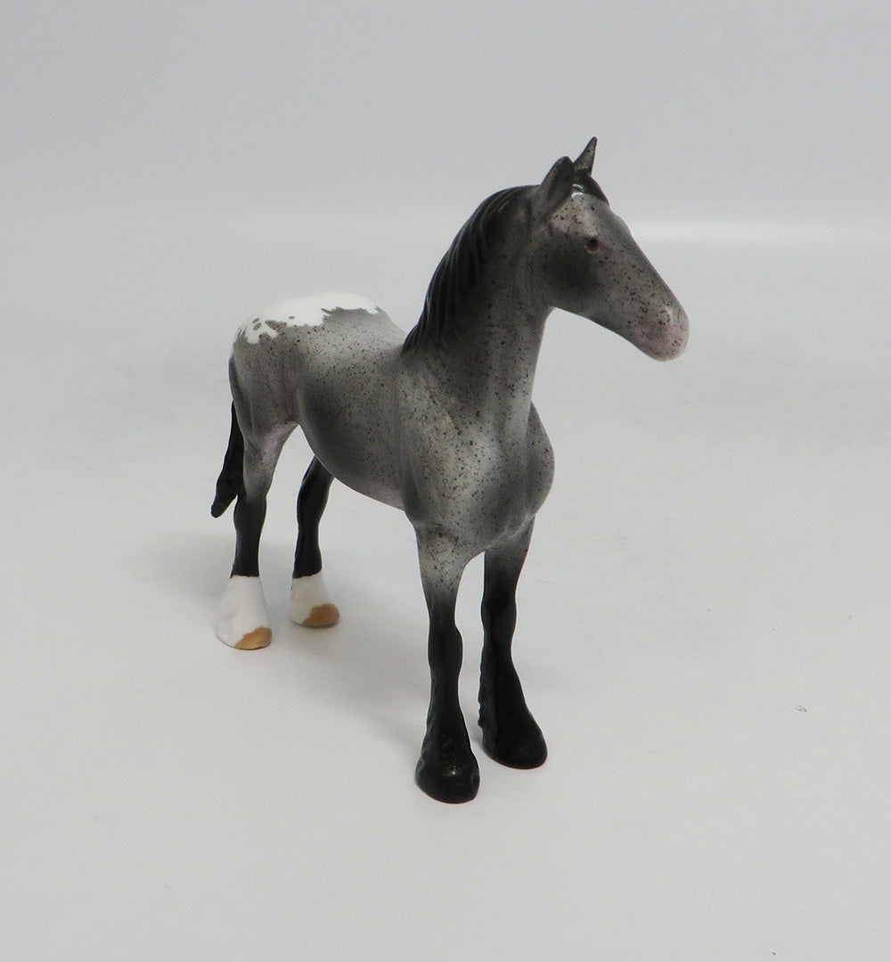 MYSTIQUE-LE-5 APPALOOSA CHIP DRAFTER WITH CUSTOM TAIL LHS 2018