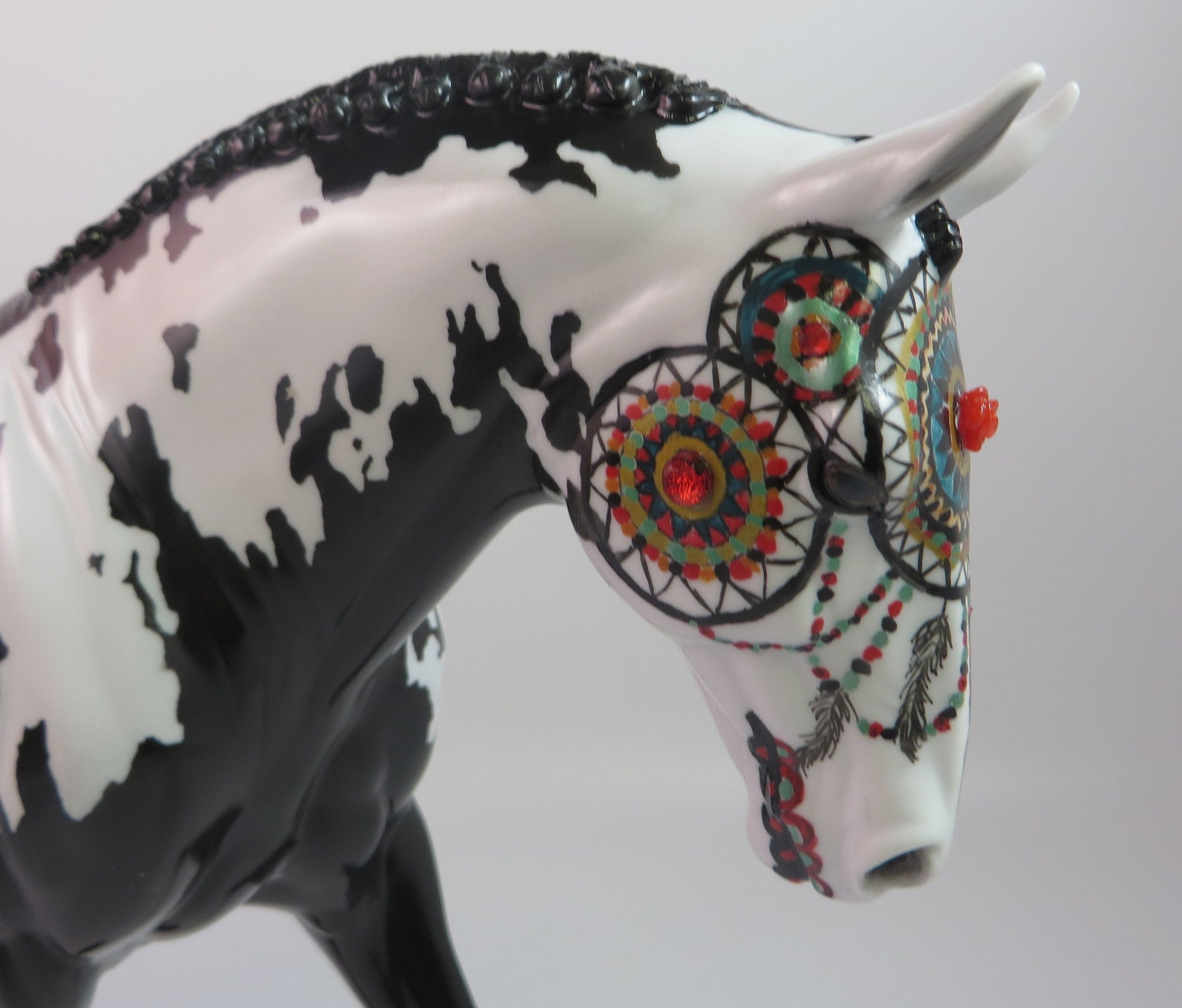 CHAKRA-OOAK SUGAR SKULL IRISH DRAFT MODEL HORSE BY DAWN QUICK 8/30/19