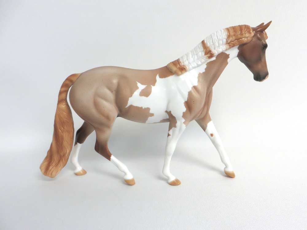 SHINING ARMOR-- OOAK STRAWBERRY ROAN PINTO PONY BY AUDREY DIXON 4-10-19