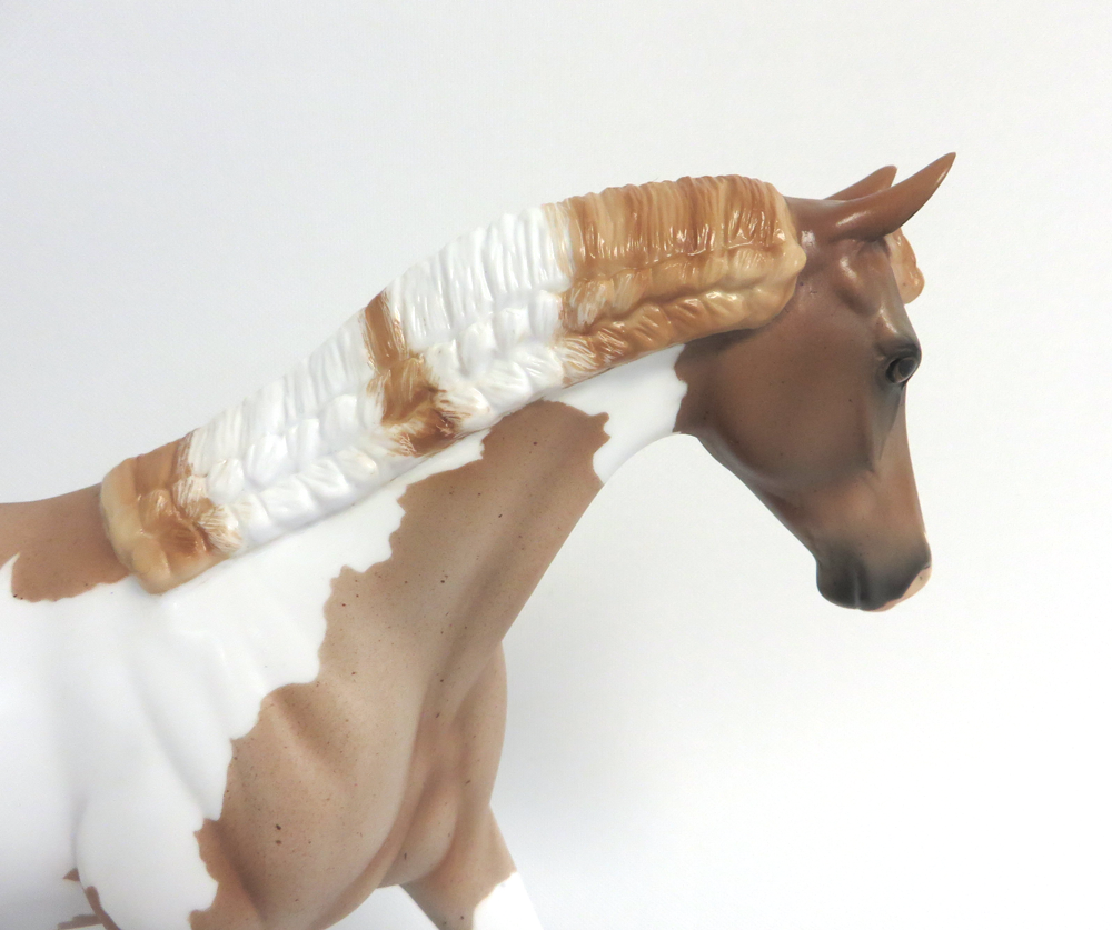 SHINING ARMOR-- OOAK STRAWBERRY ROAN PINTO PONY BY AUDREY DIXON 4-10-19