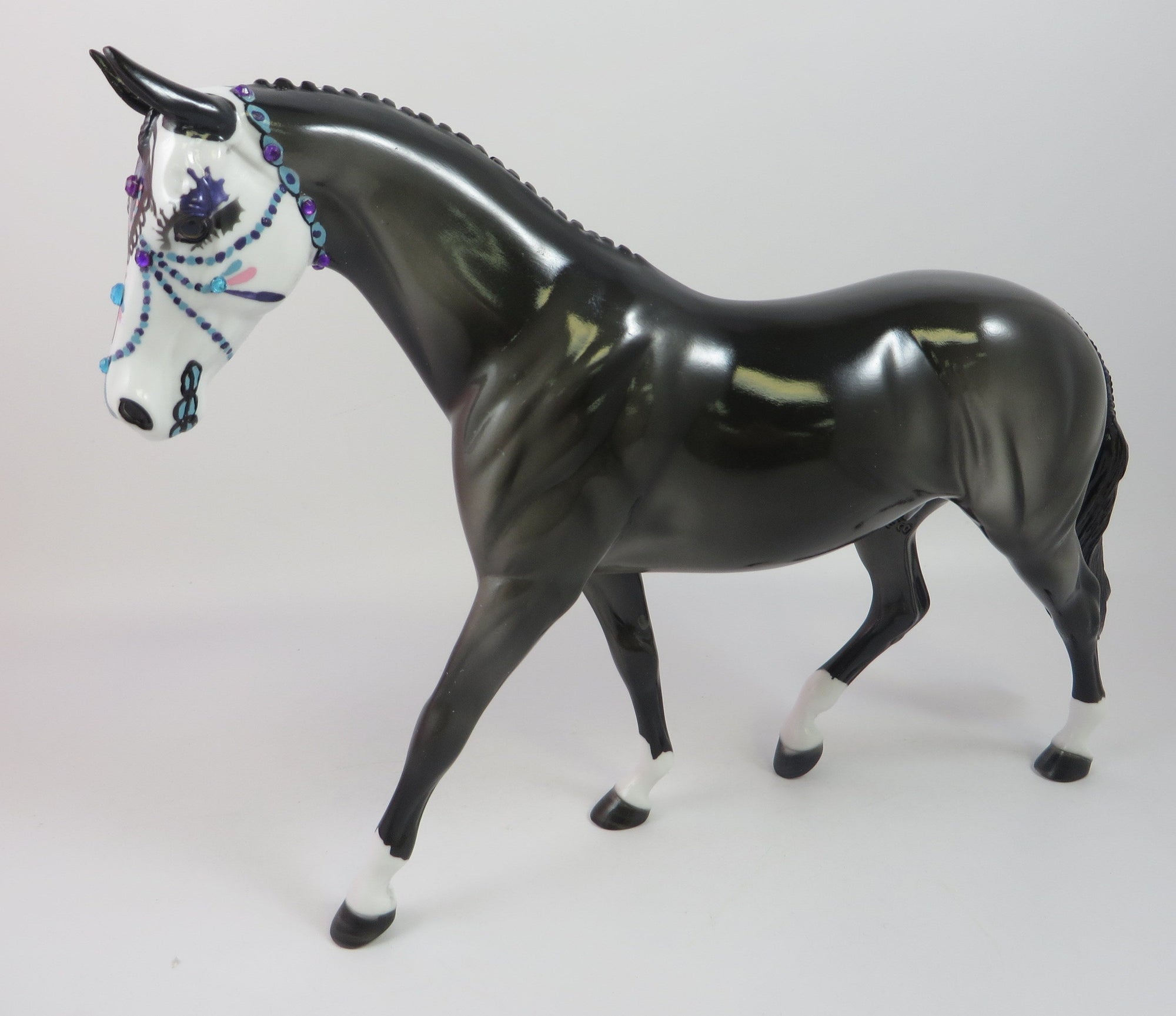 GIOTTO-OOAK SUGAR SKULL PONY MODEL HORSE BY DAWN QUICK 8/30/19