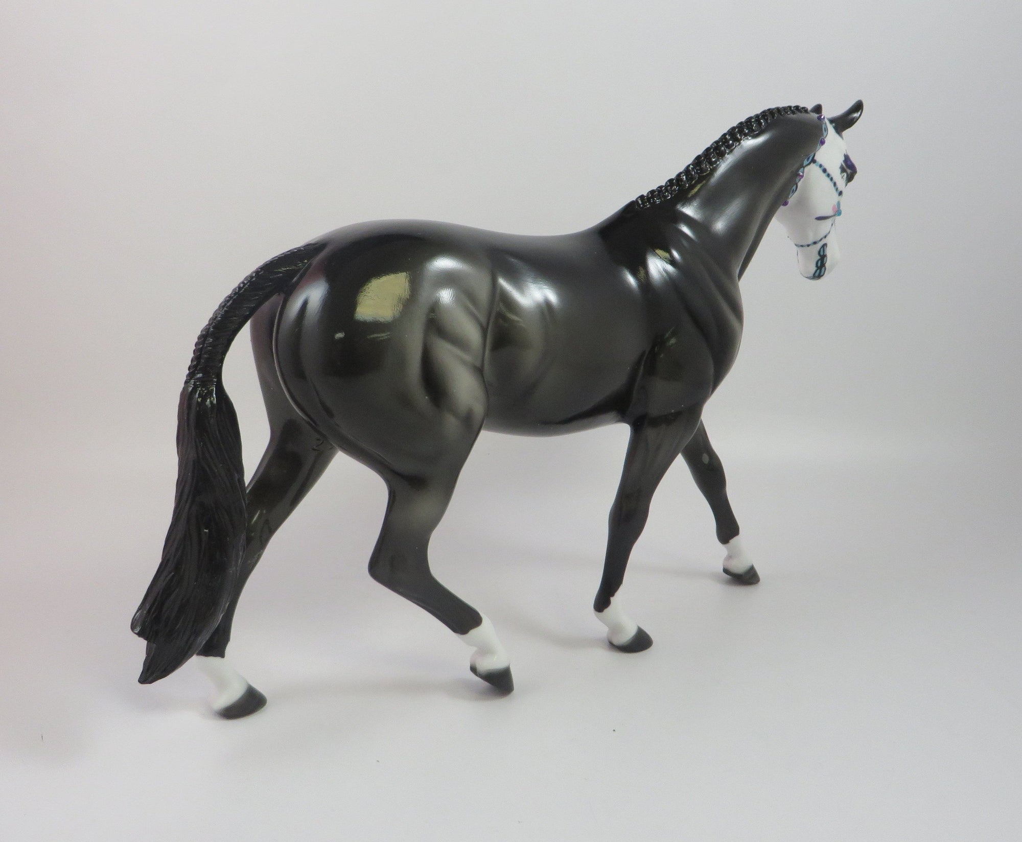 GIOTTO-OOAK SUGAR SKULL PONY MODEL HORSE BY DAWN QUICK 8/30/19