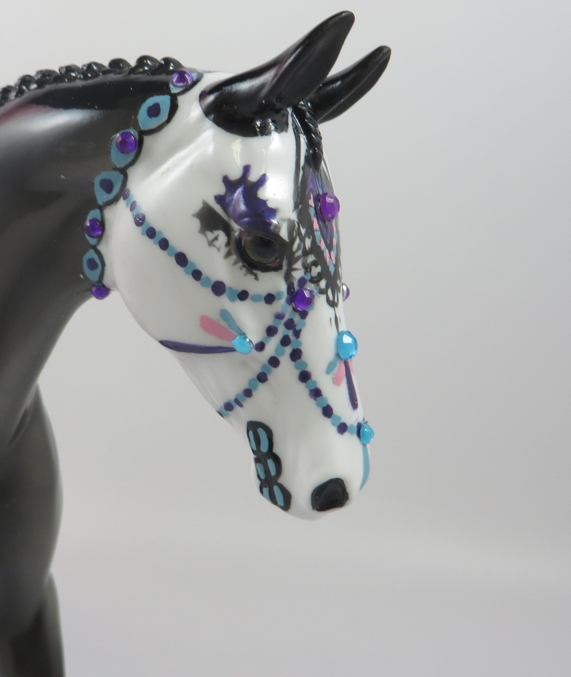 GIOTTO-OOAK SUGAR SKULL PONY MODEL HORSE BY DAWN QUICK 8/30/19