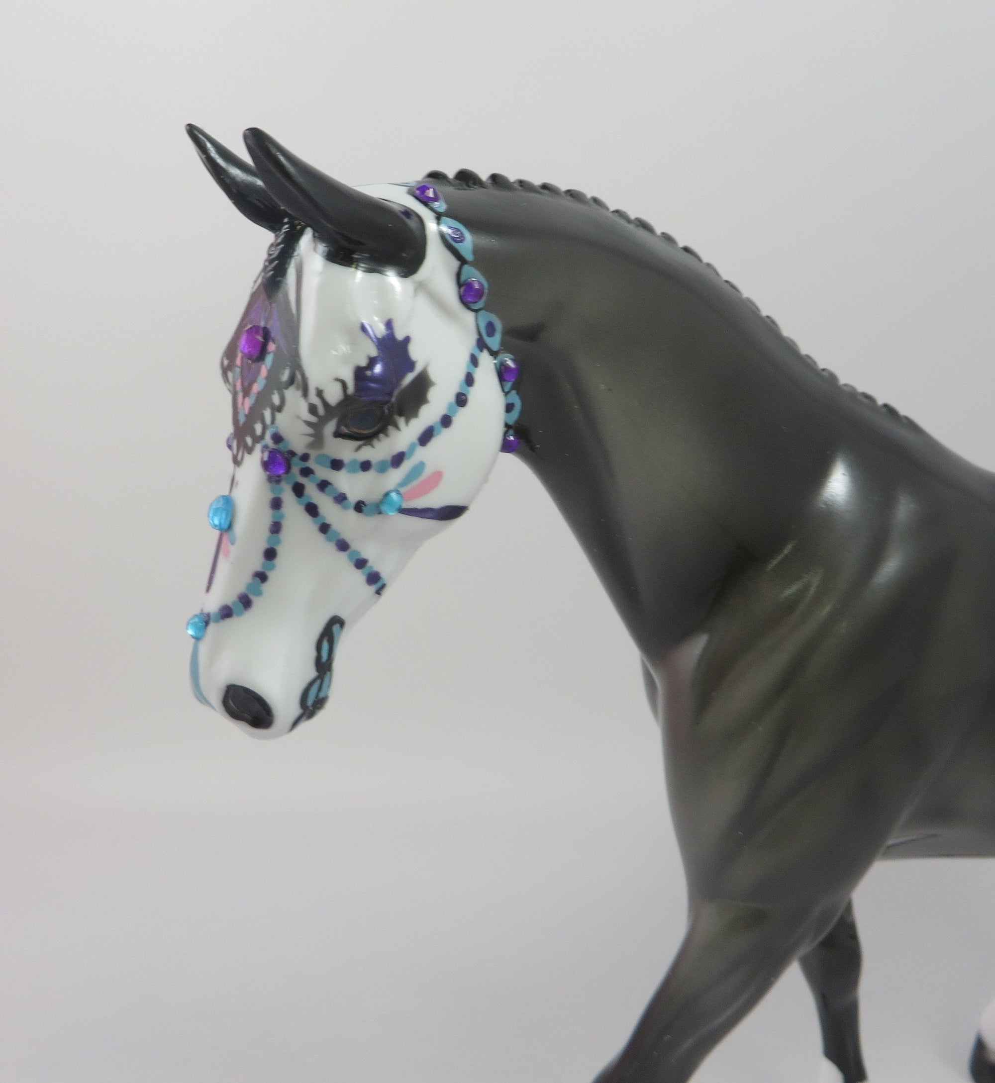 GIOTTO-OOAK SUGAR SKULL PONY MODEL HORSE BY DAWN QUICK 8/30/19