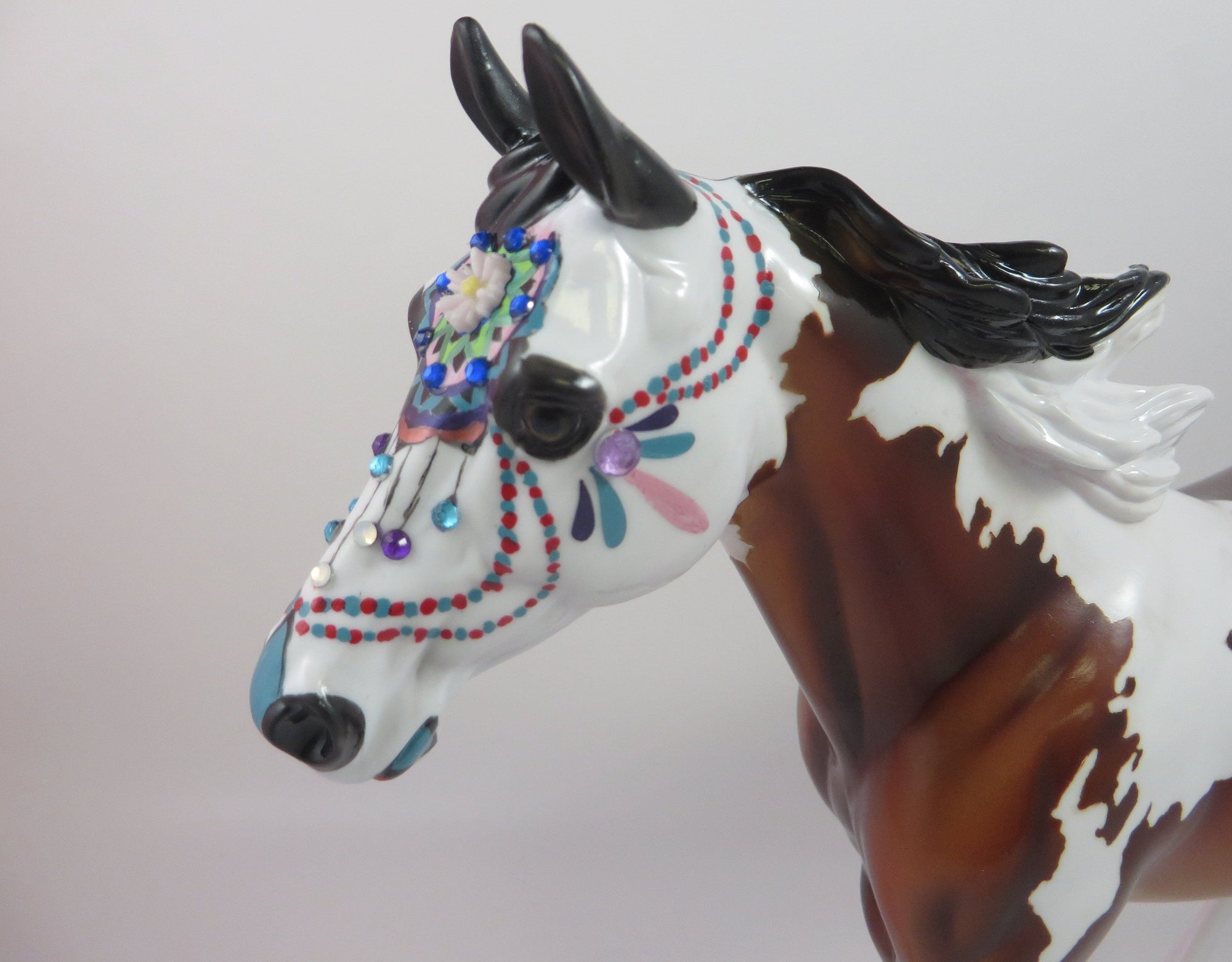 NIRVANA-OOAK SUGAR SKULL DECO PALOUSE MODEL HORSE BY DAWN QUICK 8/30/19