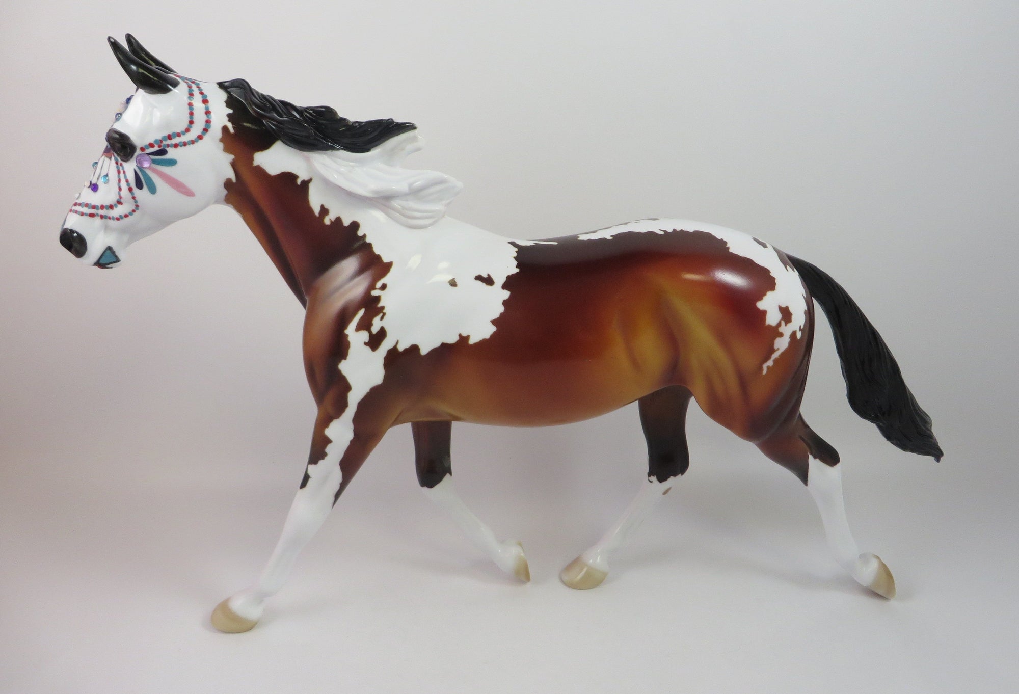 NIRVANA-OOAK SUGAR SKULL DECO PALOUSE MODEL HORSE BY DAWN QUICK 8/30/19