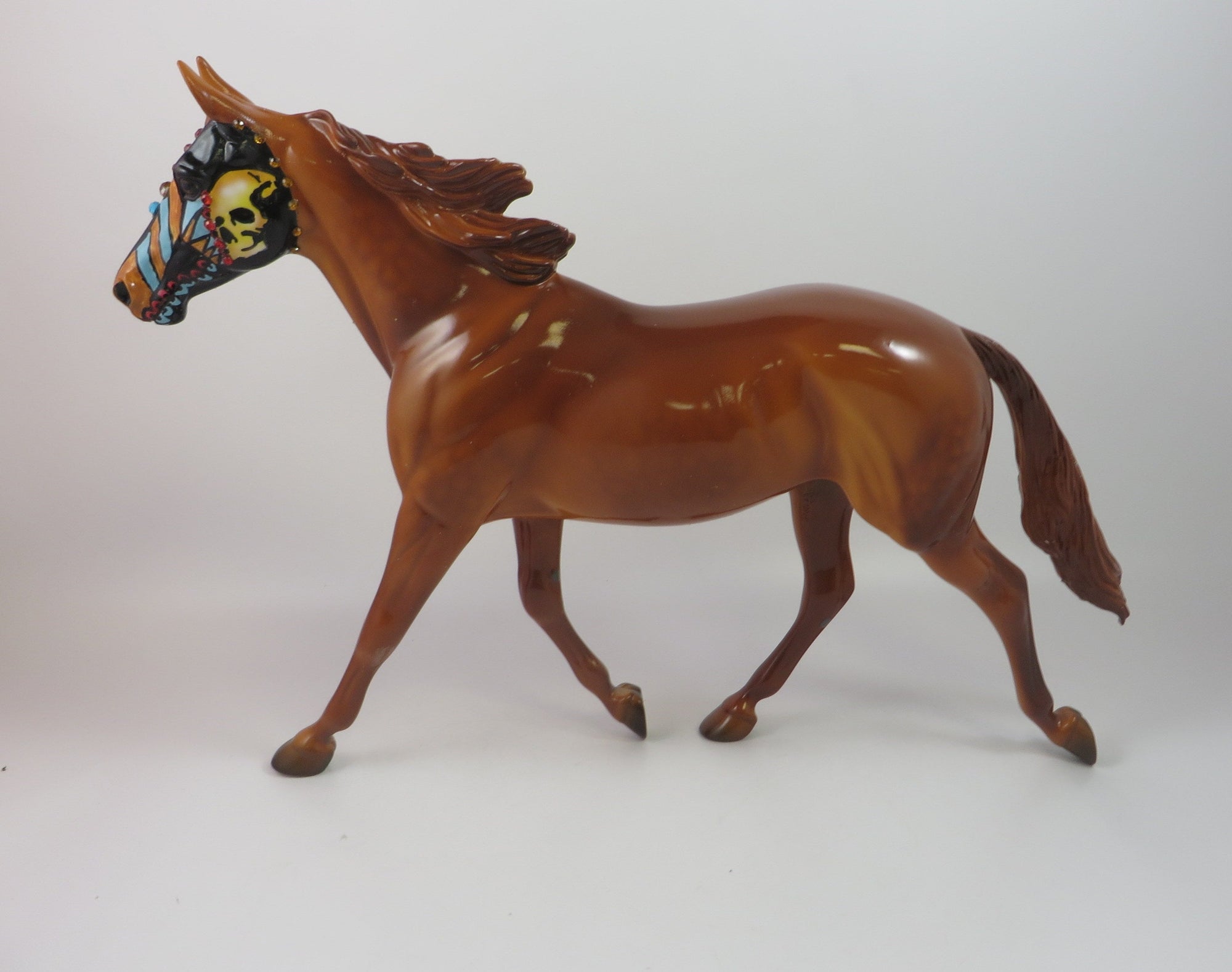 ZEST-OOAK-SUGAR SKULL PALOUSE MODEL HORSE BY DAWN QUICK 8/30/19