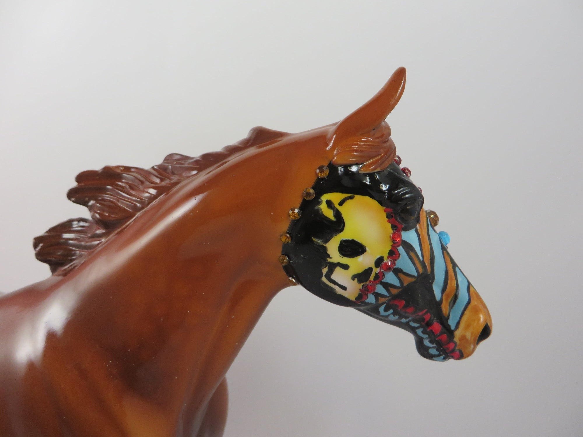 ZEST-OOAK-SUGAR SKULL PALOUSE MODEL HORSE BY DAWN QUICK 8/30/19