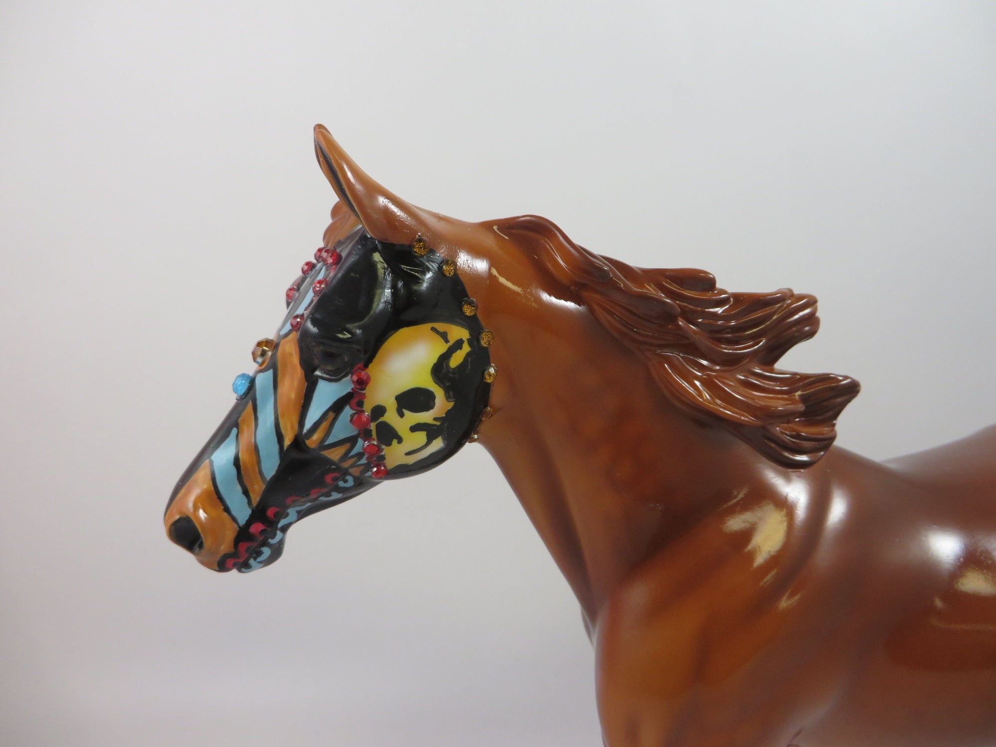 ZEST-OOAK-SUGAR SKULL PALOUSE MODEL HORSE BY DAWN QUICK 8/30/19