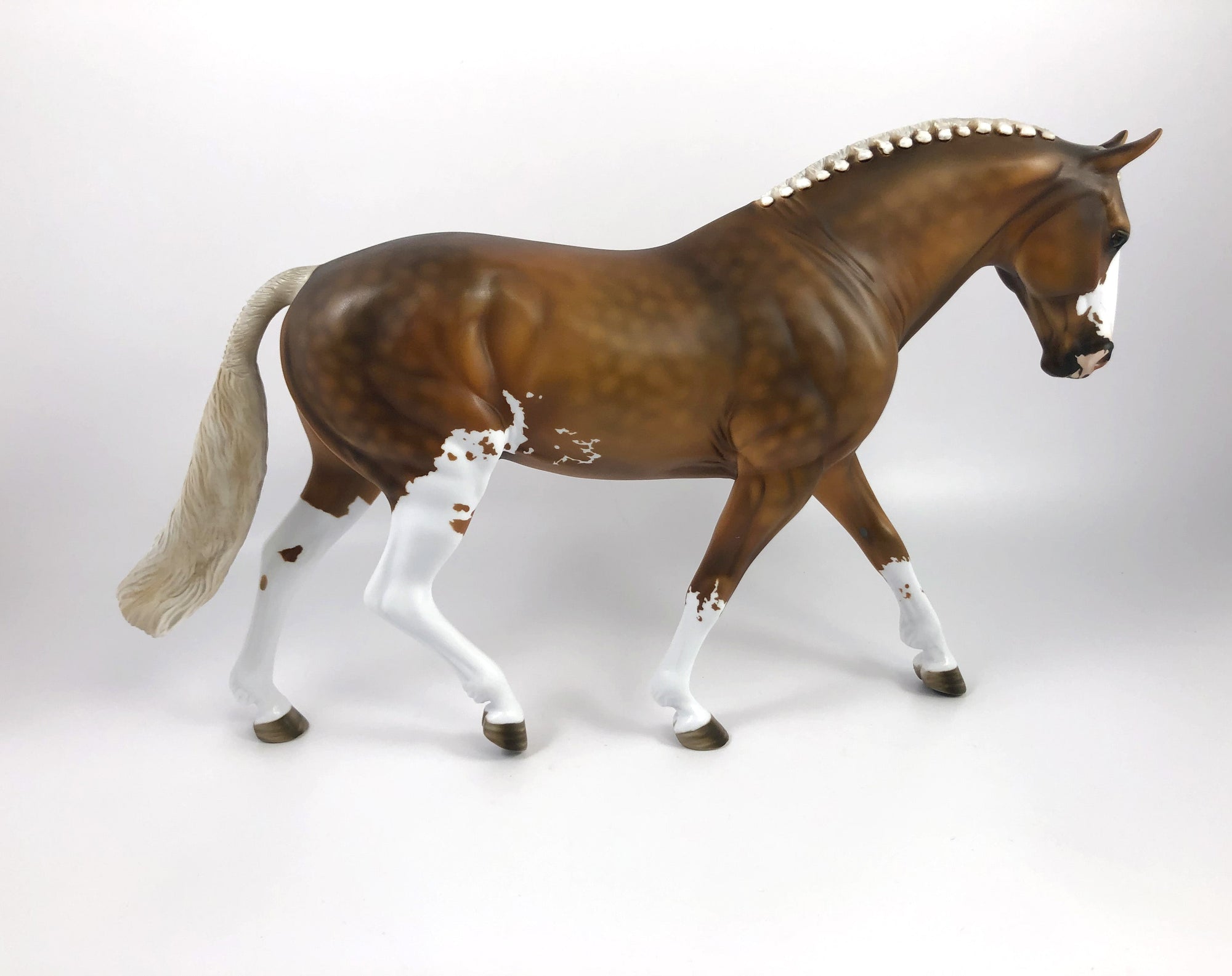 OXFORD-- OOAK -- DAPPLED PALOMINO IRISH DRAFT MODEL HORSE BY MISSY FOX SHCF 19