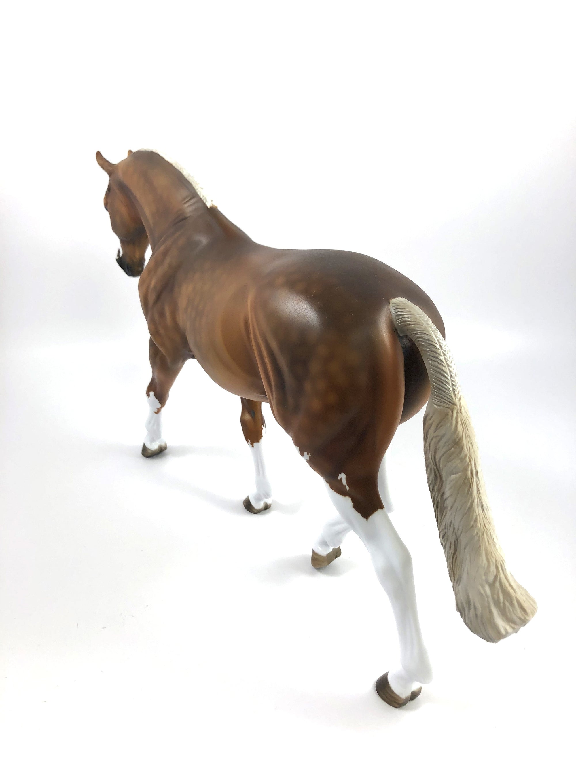 OXFORD-- OOAK -- DAPPLED PALOMINO IRISH DRAFT MODEL HORSE BY MISSY FOX SHCF 19