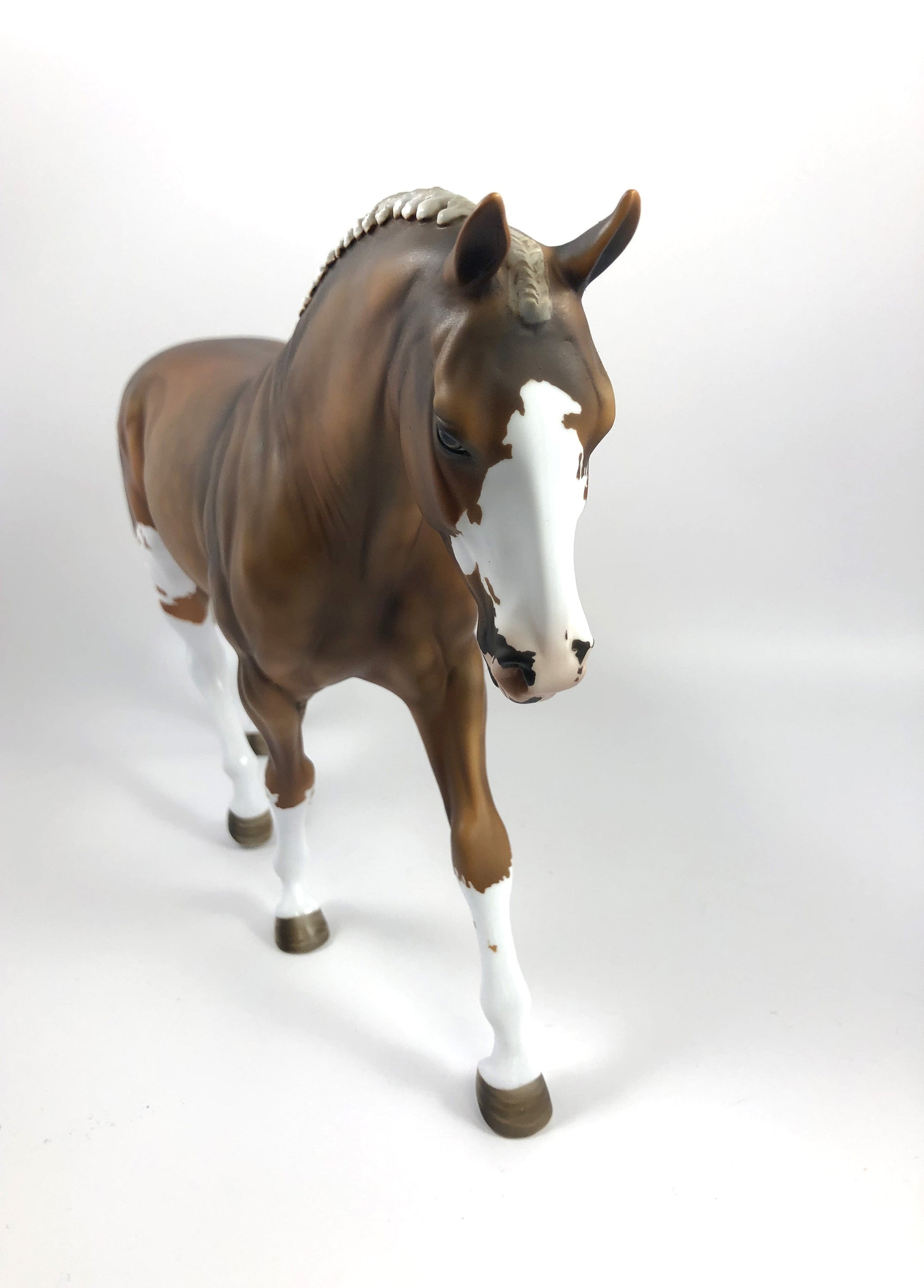 OXFORD-- OOAK -- DAPPLED PALOMINO IRISH DRAFT MODEL HORSE BY MISSY FOX SHCF 19