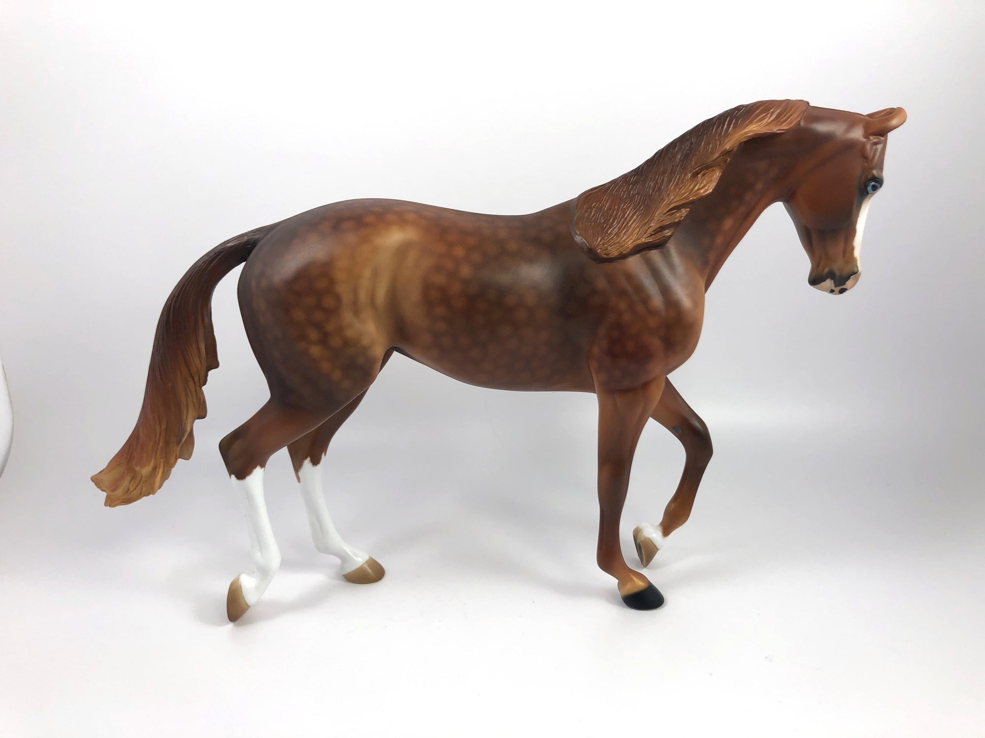 GINGHAM-OOAK CHESTNUT MARWARI CUSTOM THOROUGHBRED MODEL HORSEBY AUDREY DIXON SHCF 19