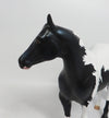 TETRIS~OOAK BLACK PINTO ISH MODLE HORSE 8/10/18