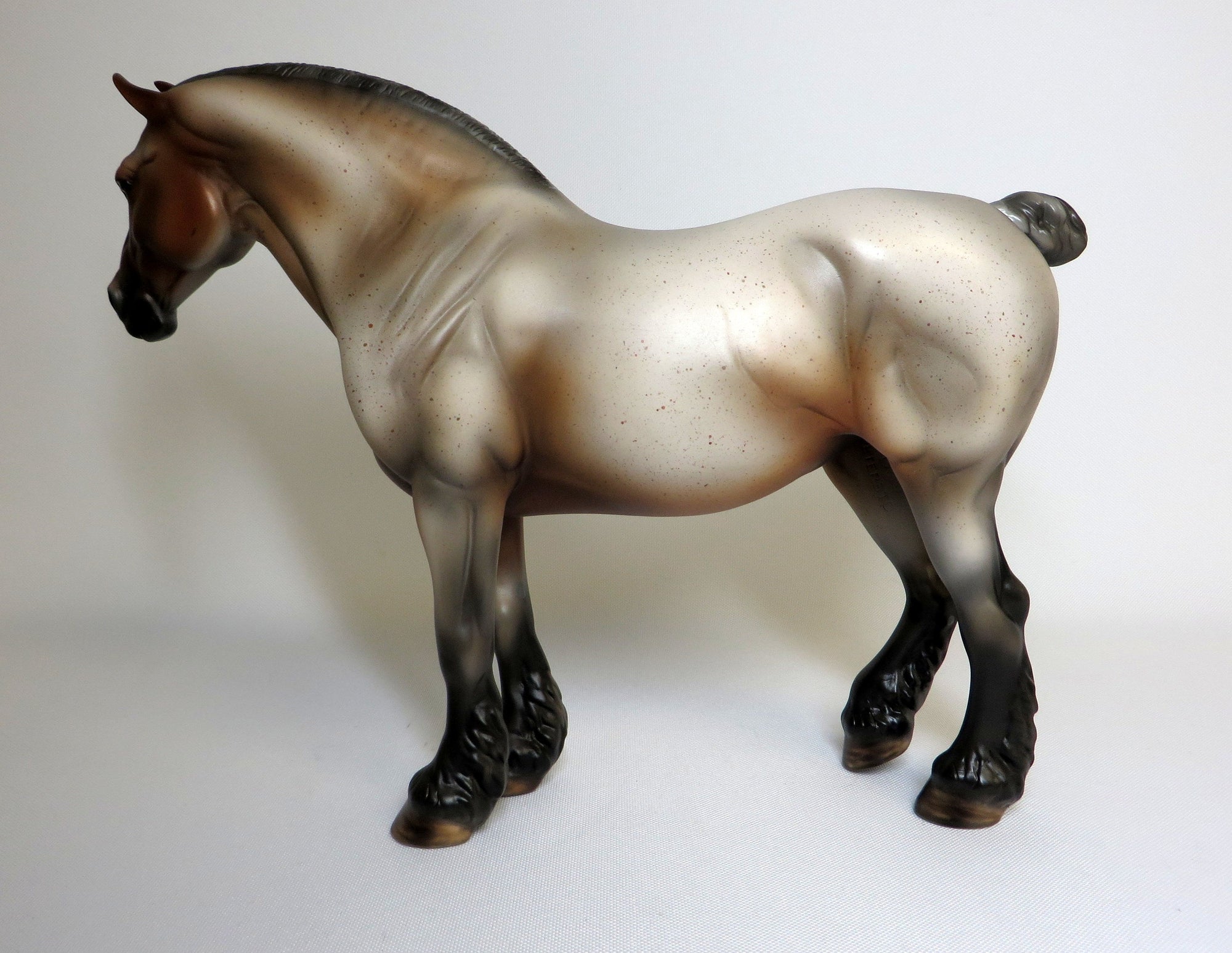 ROANIE-LE-3 BAY ROAN HEAVY DRAFT MARE MODEL HORSE 4/17/19