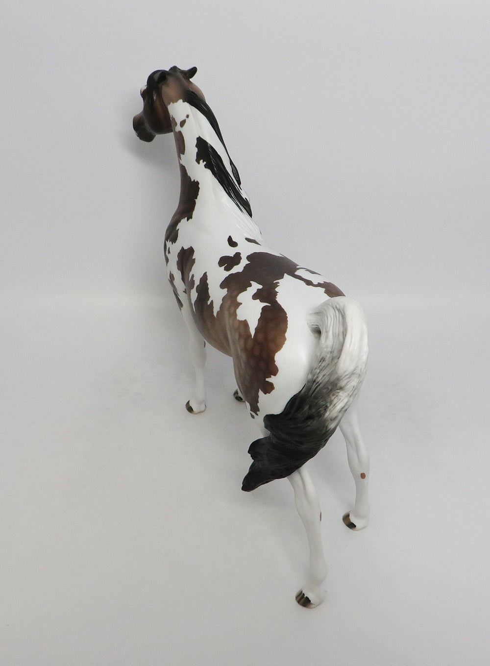 FLASHBACK - OOAK DAPPLE ROSE GREY PINTO ARABIAN MODEL HORSE