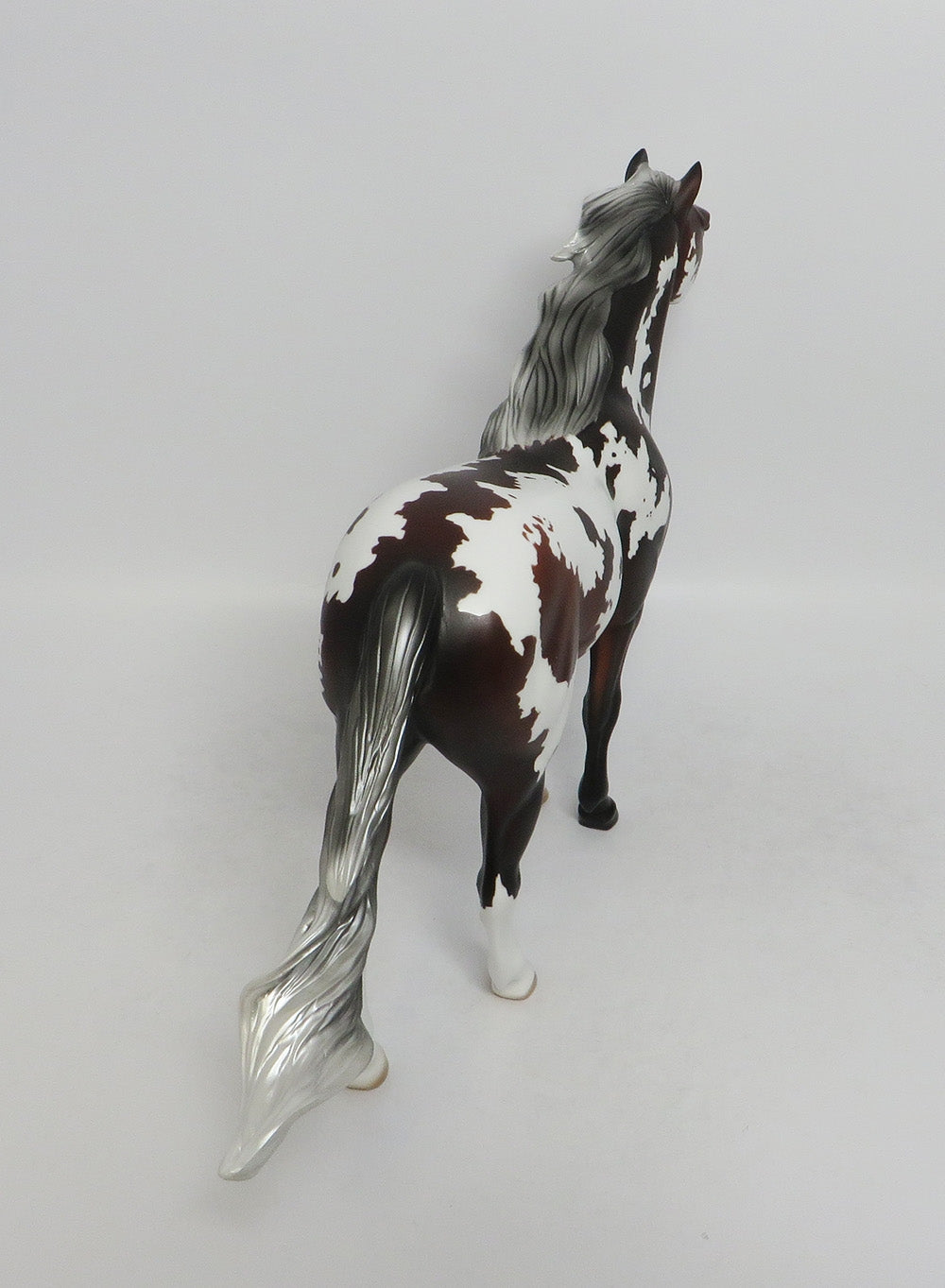 CONCHO - OOAK SILVER BAY PINTO MUSTANG MODEL HORSE