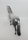 SILVER REIN - OOAK DAPPLE SILVER GREY ANDALUSIAN MODEL HORSE