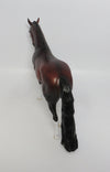 MONGOL - OOAK BRINDLE BAY ANDALUSIAN MODEL HORSE