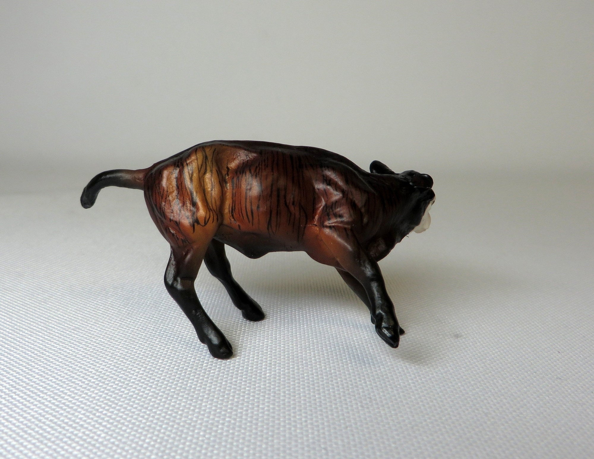 ZIG AND ZAG-OOAK BRINDLE CUTTER AND CALF CHIP MODEL HORSE SHCF 2019