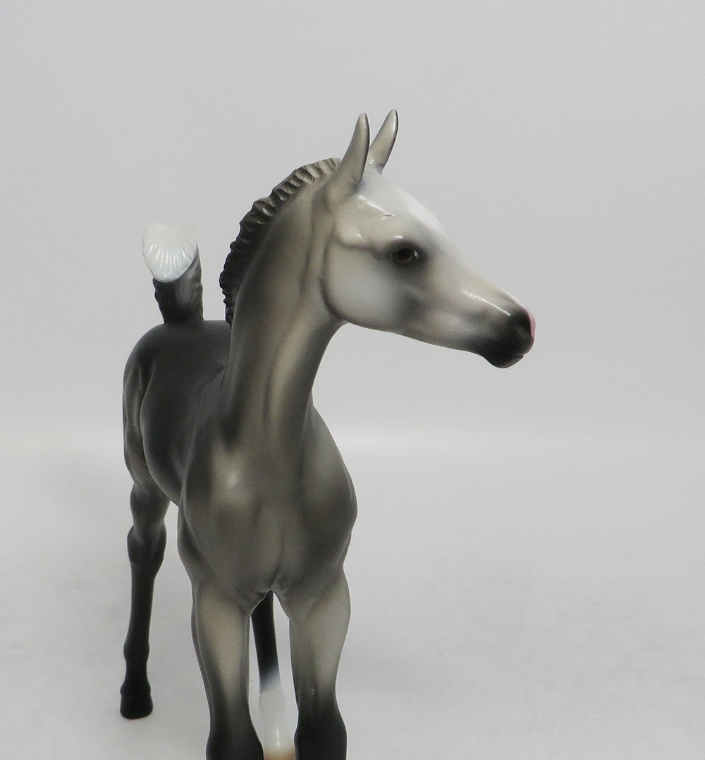 CLASSY-OOAK GREY FOAL MODEL HORSE 8/17/18