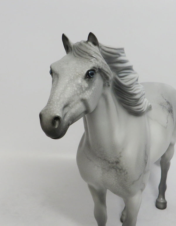 DERBY - OOAK LIGHT GREY MUSTANG MODEL HORSE