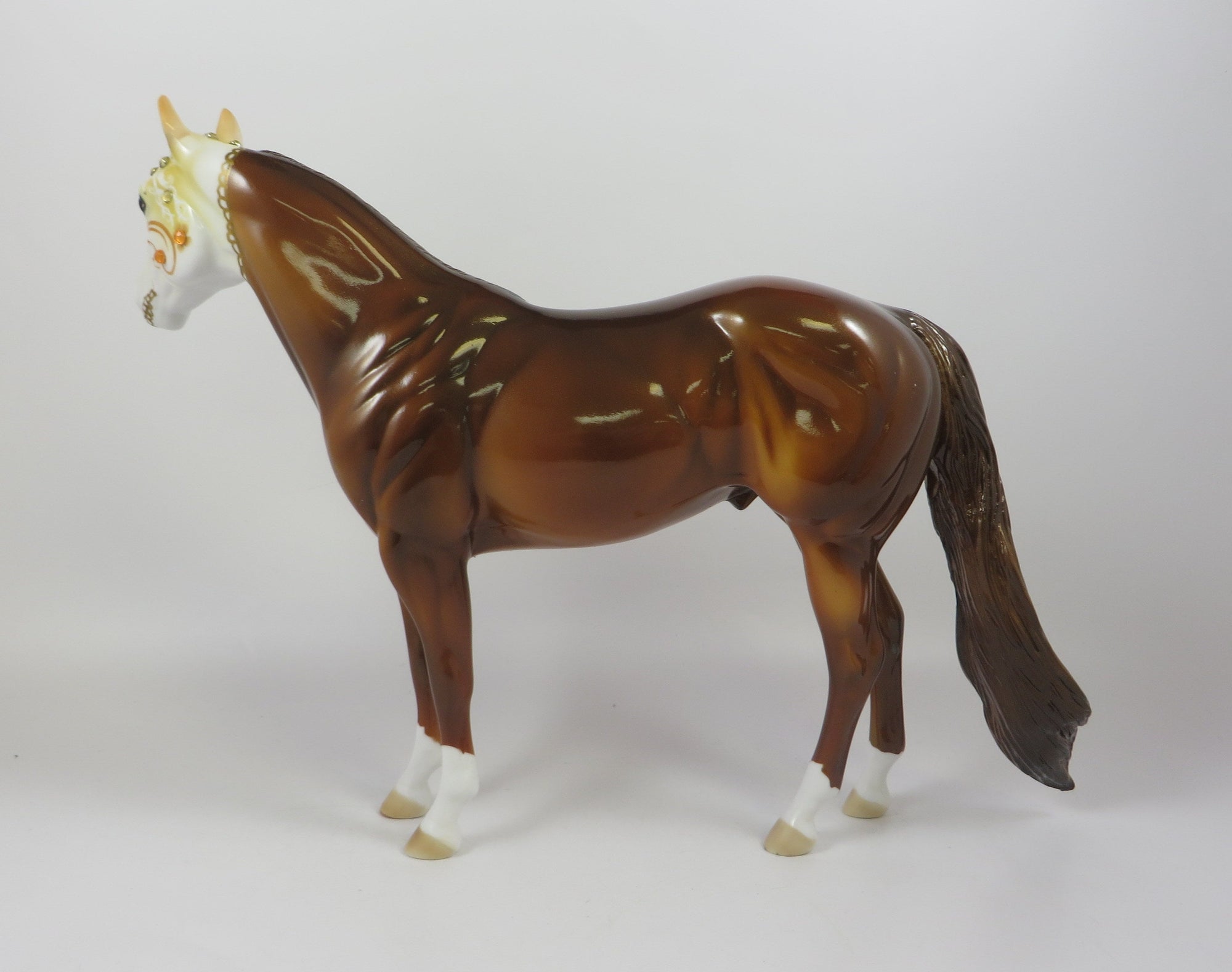 FELIPE-OOAK SUGAR SKULL ISH MODEL HORSE BY DAWN QUICK 9/6/19