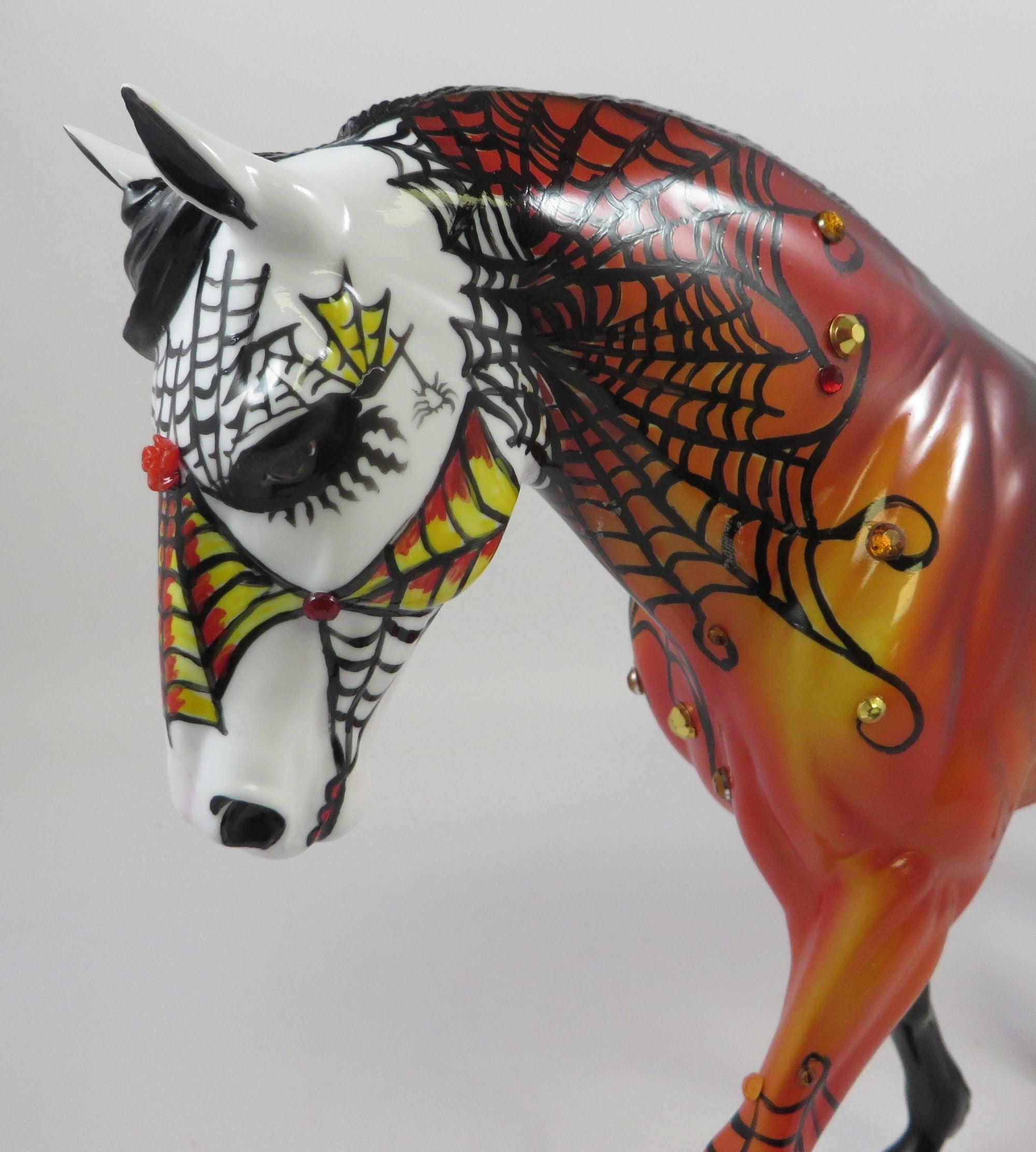 TARANTULA-OOAK SUGAR SKULL IRISH DRAFT MODEL HORSE 9/6/19