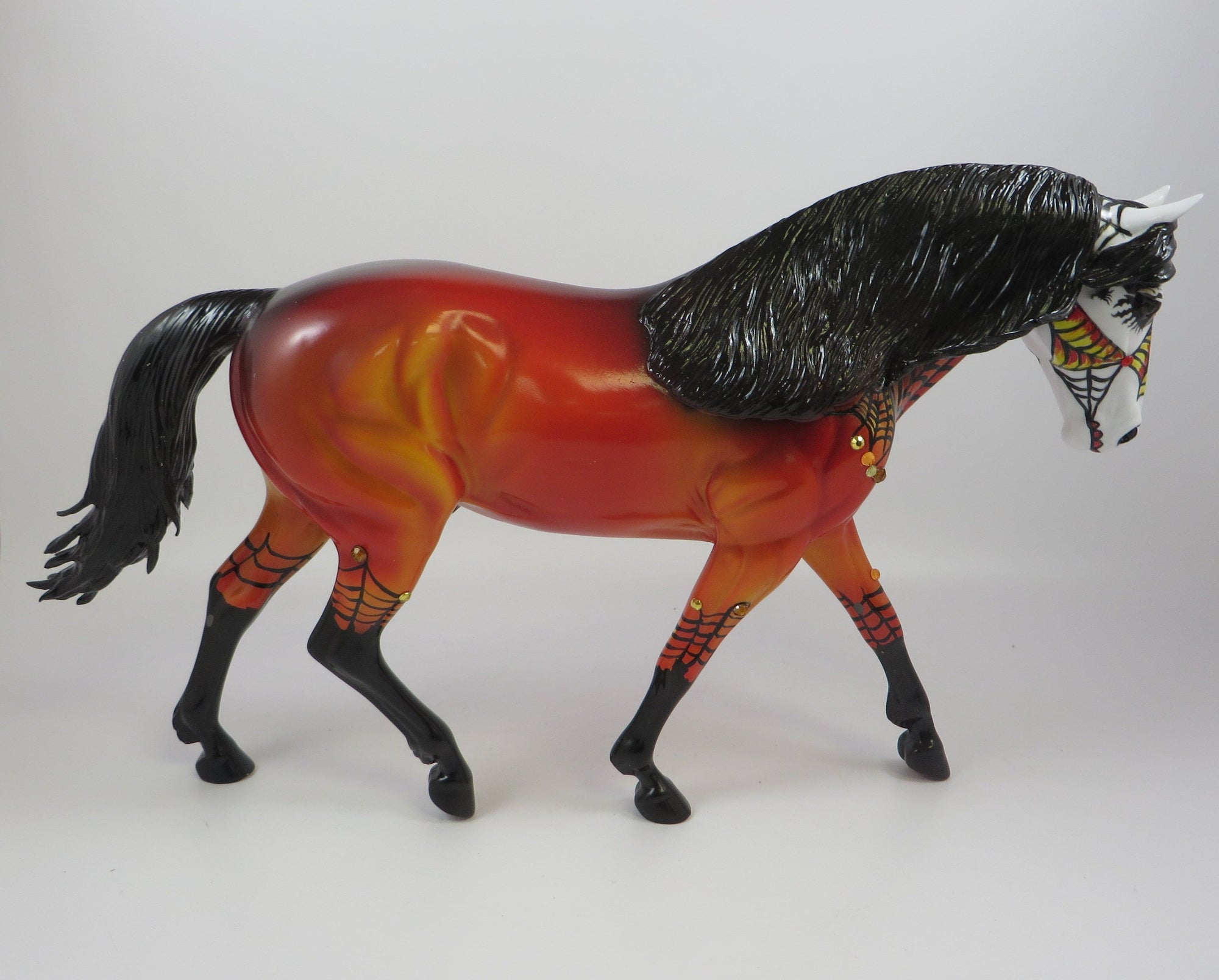 TARANTULA-OOAK SUGAR SKULL IRISH DRAFT MODEL HORSE 9/6/19