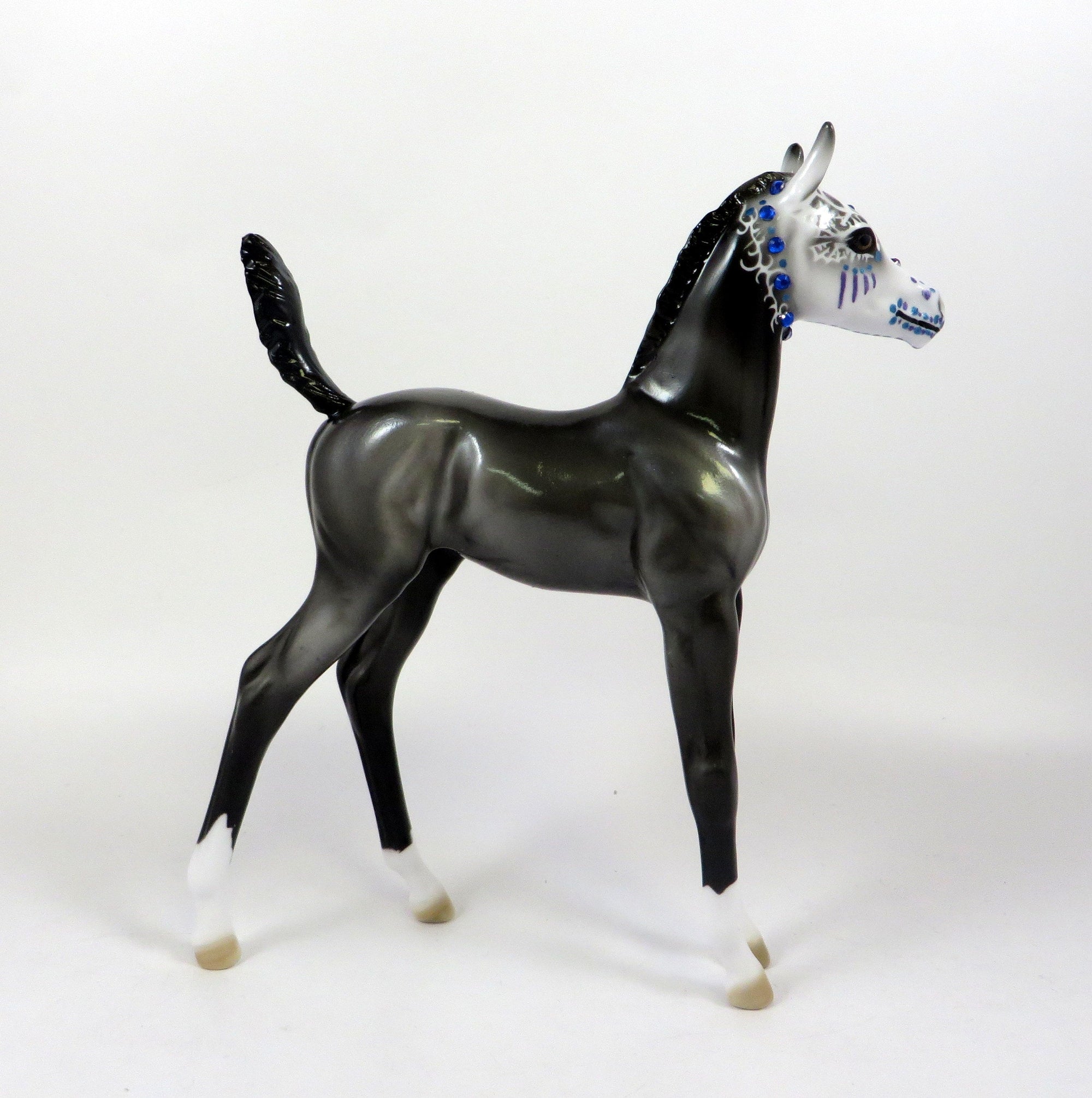 ORLA-OOAK SUGAR SKULL FOAL MODEL HORSE BY DAWN QUICK 9/6/19