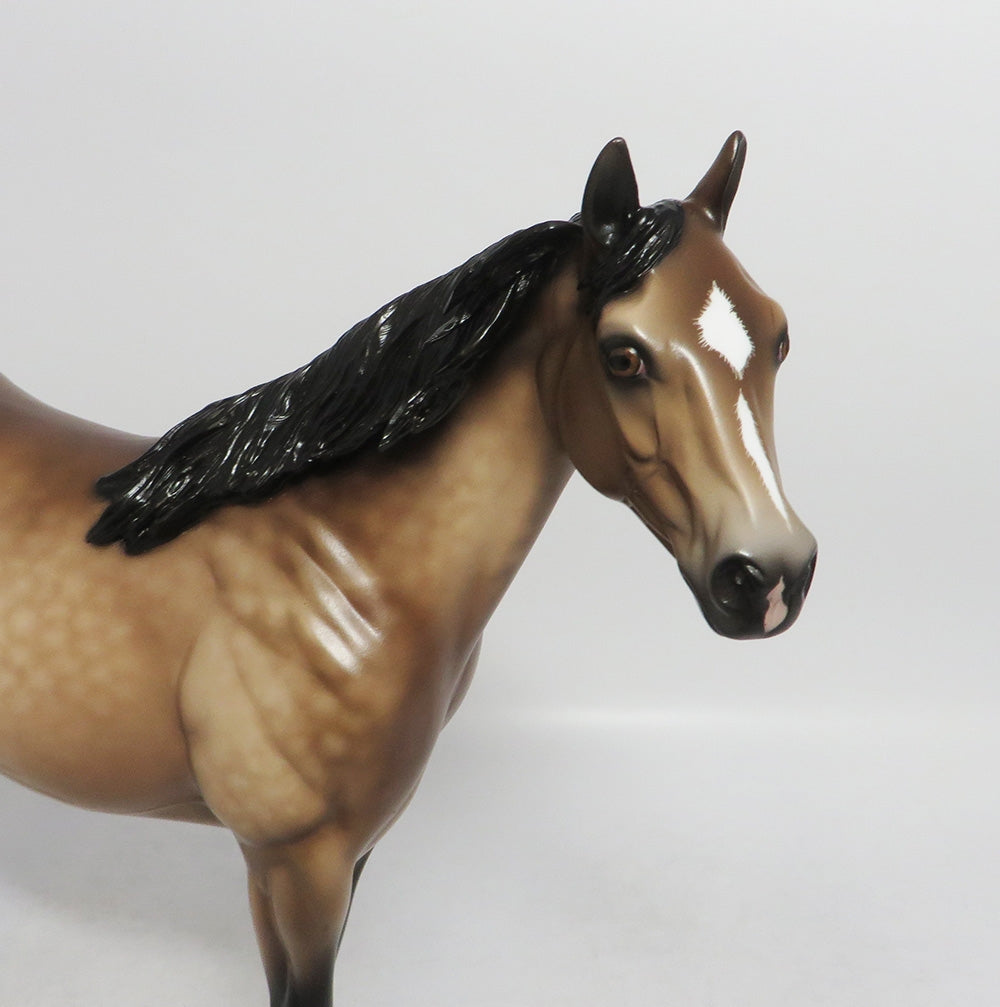 WOODCHUCK CHUCK-OOAK DAPPLE BUCKSKIN ISH BY SHERYL LEISURE 8/17/18