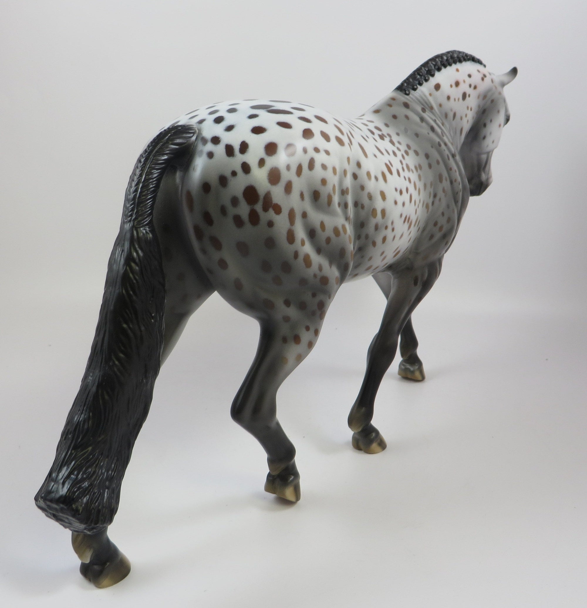 COSMIC-OOAK BAY APPALOOSA IRISH DRAFT MODEL HORSE 9/6/19