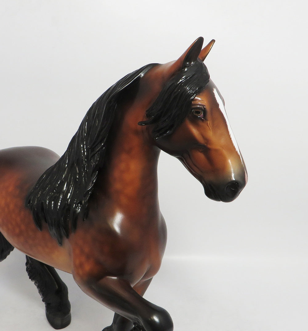 PICKLED PEPPER-OOAK DAPPLE BAY TROTTING DRAFTER BY SHERYL LEISURE 8/17/18