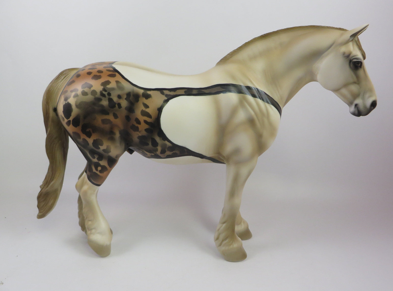 STRONG MAN -OOAK CIRCUS DECORATOR HEAVY DRAFT MODEL HORSE BY DAWN QUICK LHS 19