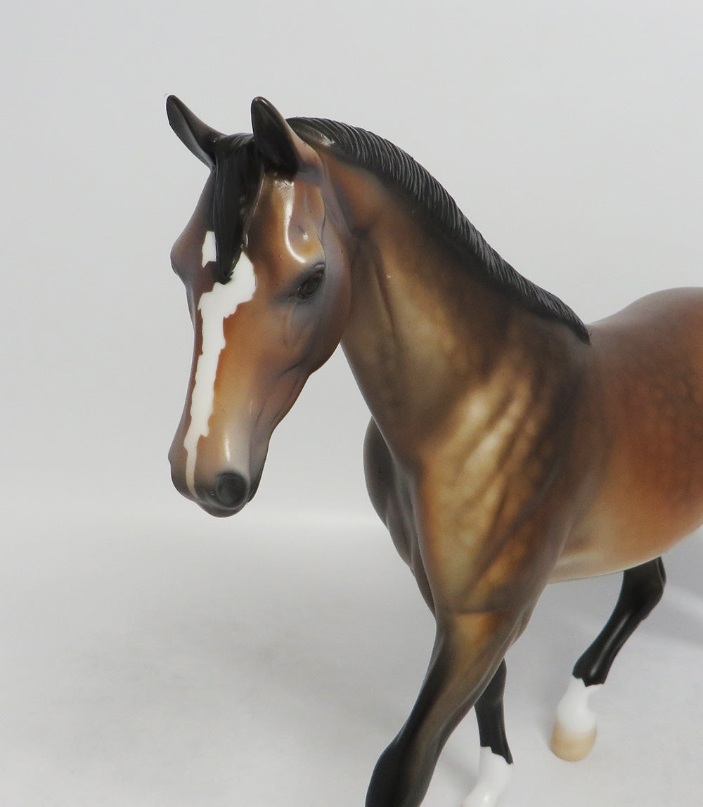 FUDGESICLE-OOAK DAPPLE BAY PONY MODEL HORSE 8/17/18