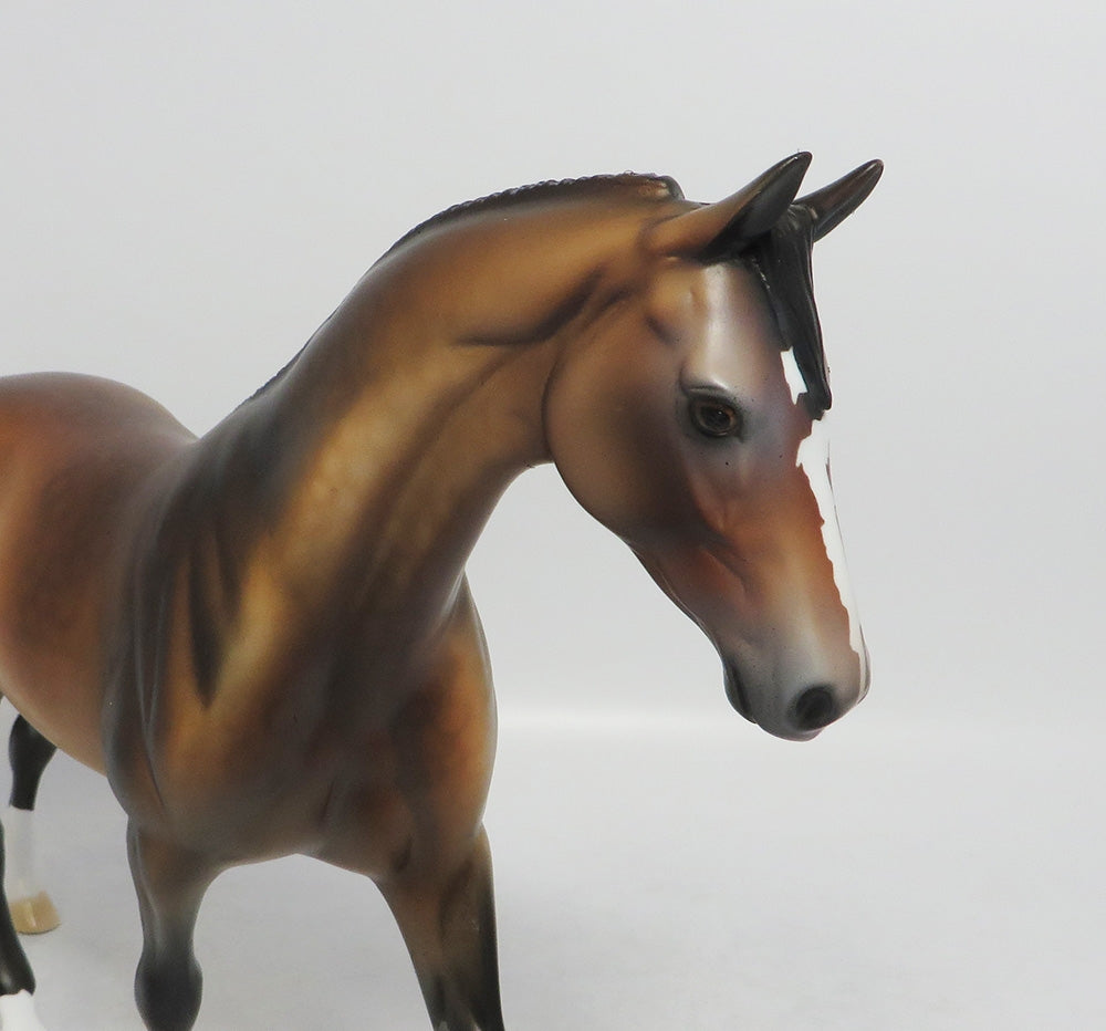 FUDGESICLE-OOAK DAPPLE BAY PONY MODEL HORSE 8/17/18
