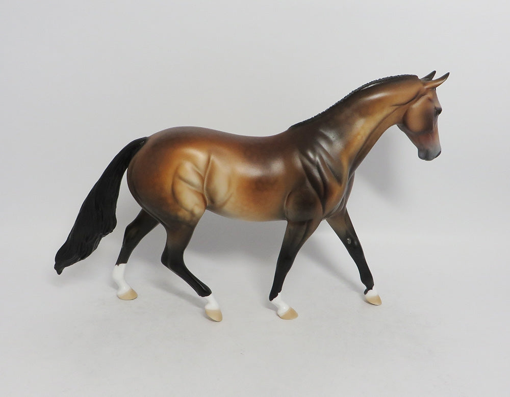 FUDGESICLE-OOAK DAPPLE BAY PONY MODEL HORSE 8/17/18