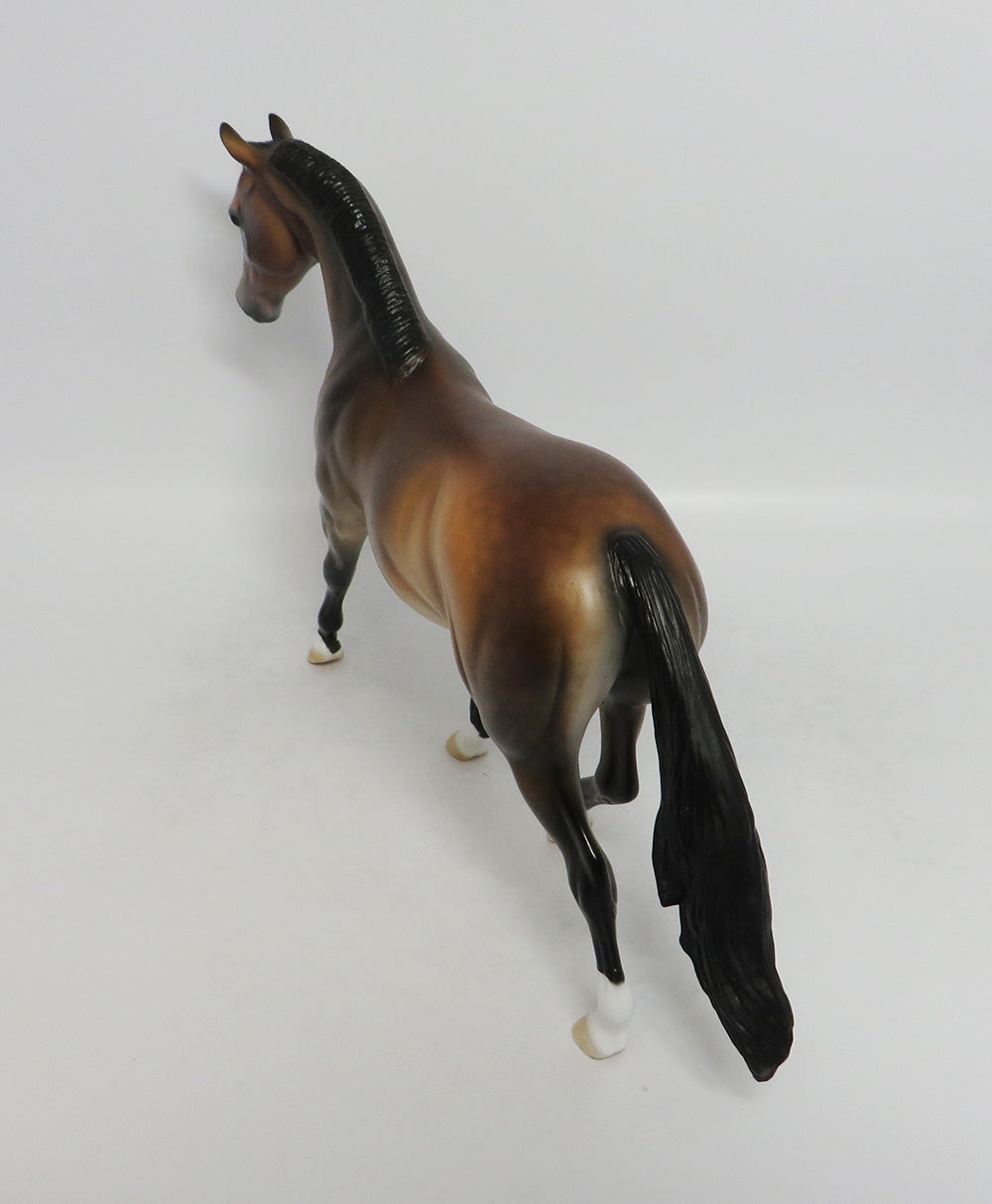 FUDGESICLE-OOAK DAPPLE BAY PONY MODEL HORSE 8/17/18