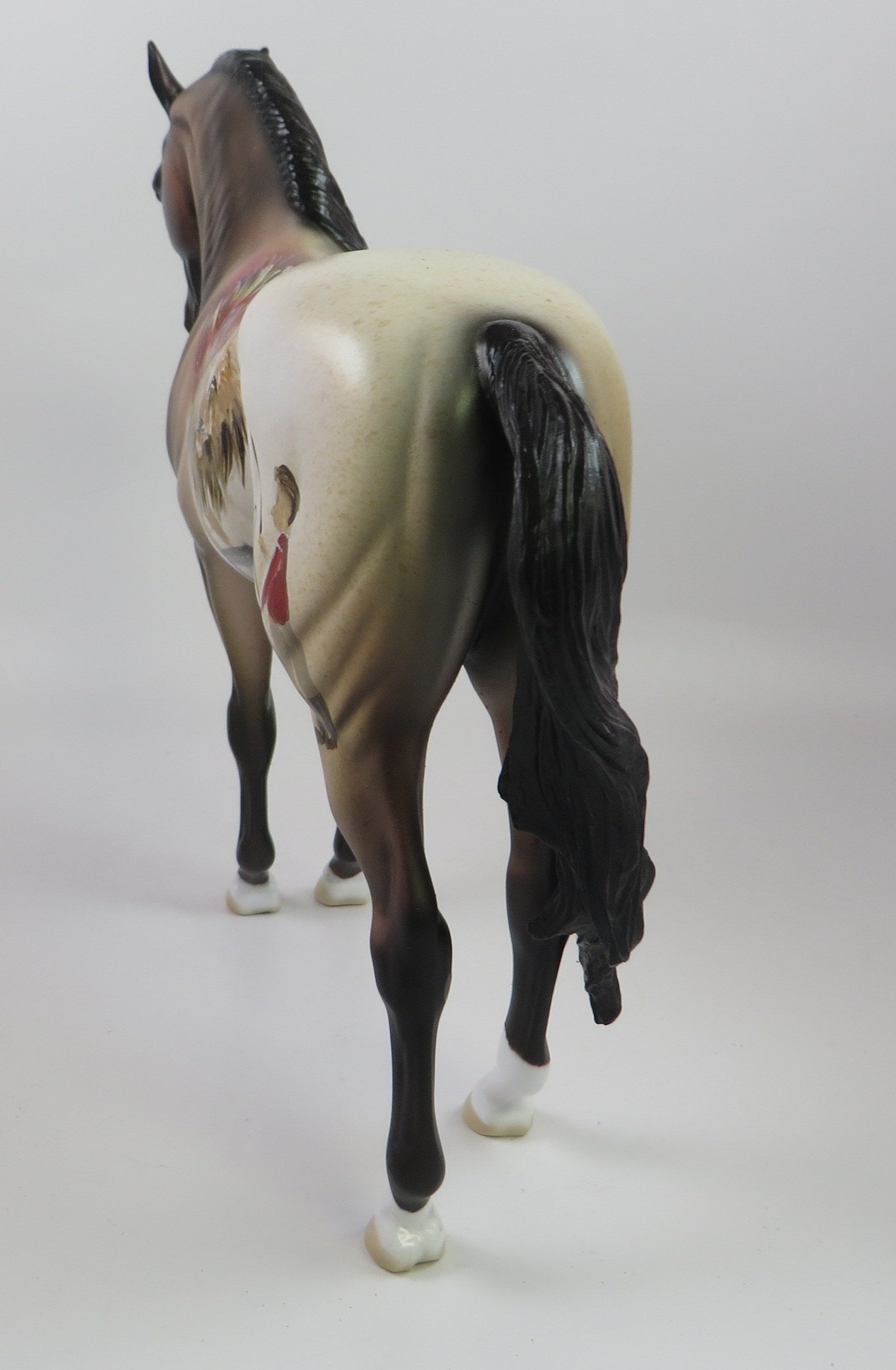 LION TAMER- OOAK CUSTOM ANDALUSIAN LION DECORATOR MODEL HORSE BY DAWN QUICK LHS 19