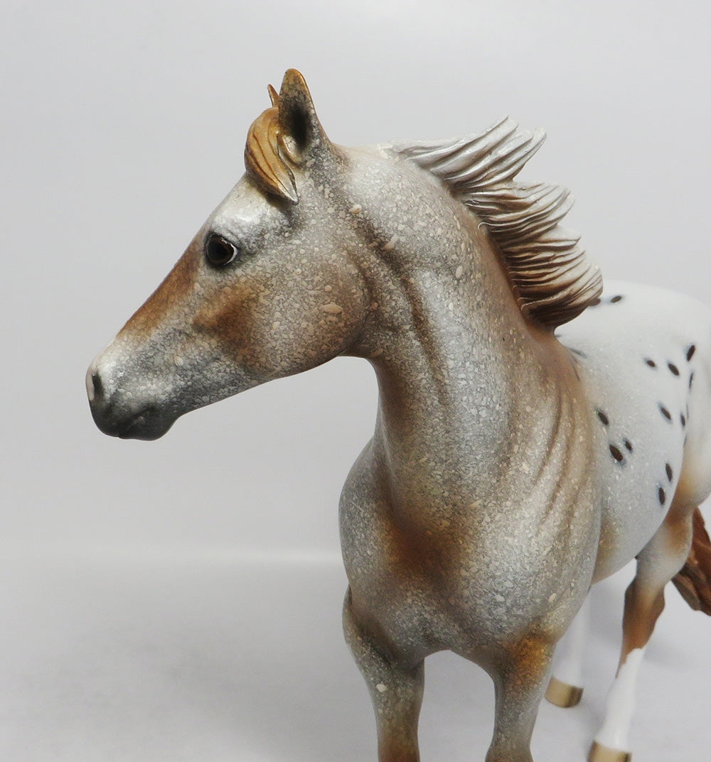 RODEO CLOWN-OOAK CHESTNUT APPALOOSA ISH MODEL HORSE 8/17/18